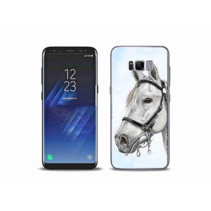 Gelový kryt mmCase na mobil Samsung Galaxy S8 Plus - bílý kůň 1