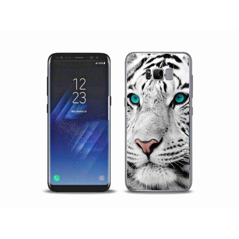 Gelový kryt mmCase na mobil Samsung Galaxy S8 Plus - bílý tygr