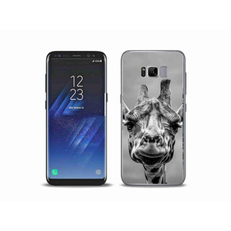 Gelový kryt mmCase na mobil Samsung Galaxy S8 Plus - černobílá žirafa