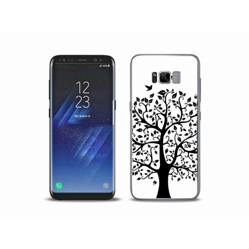 Gelový kryt mmCase na mobil Samsung Galaxy S8 Plus - černobílý strom