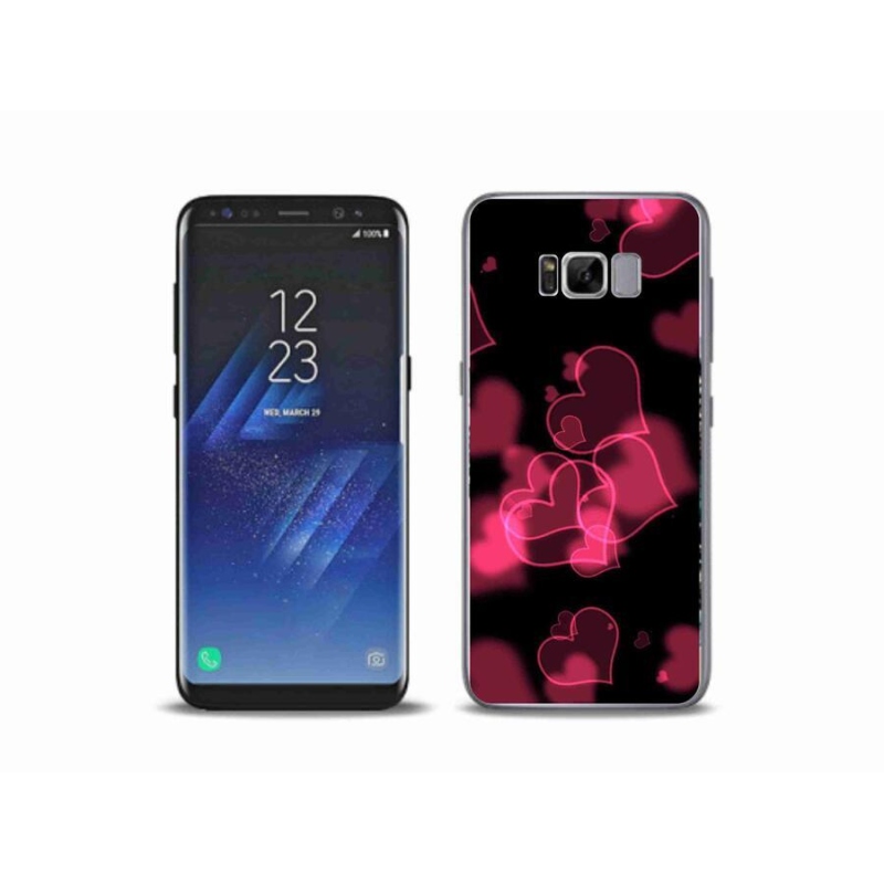 Gelový kryt mmCase na mobil Samsung Galaxy S8 Plus - červená srdíčka