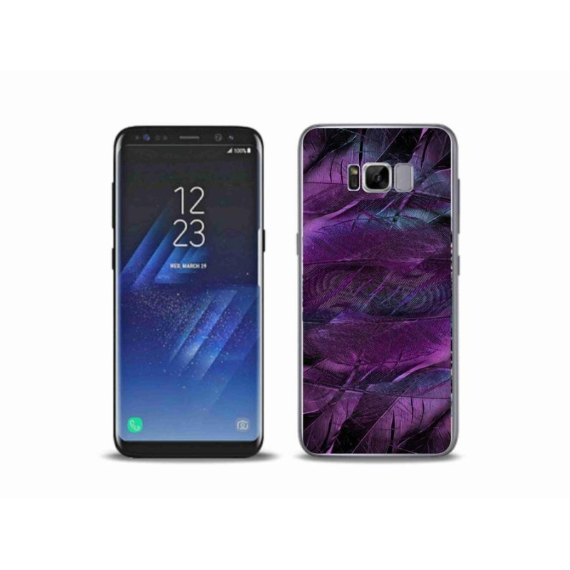 Gelový kryt mmCase na mobil Samsung Galaxy S8 Plus - fialová pírka