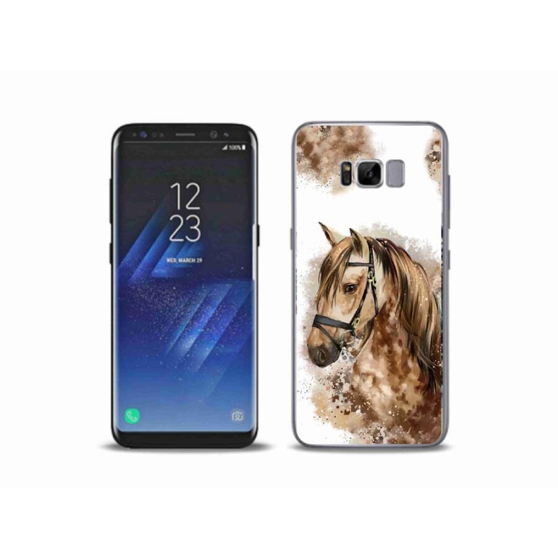 Gelový kryt mmCase na mobil Samsung Galaxy S8 Plus - hnědý kreslený kůň