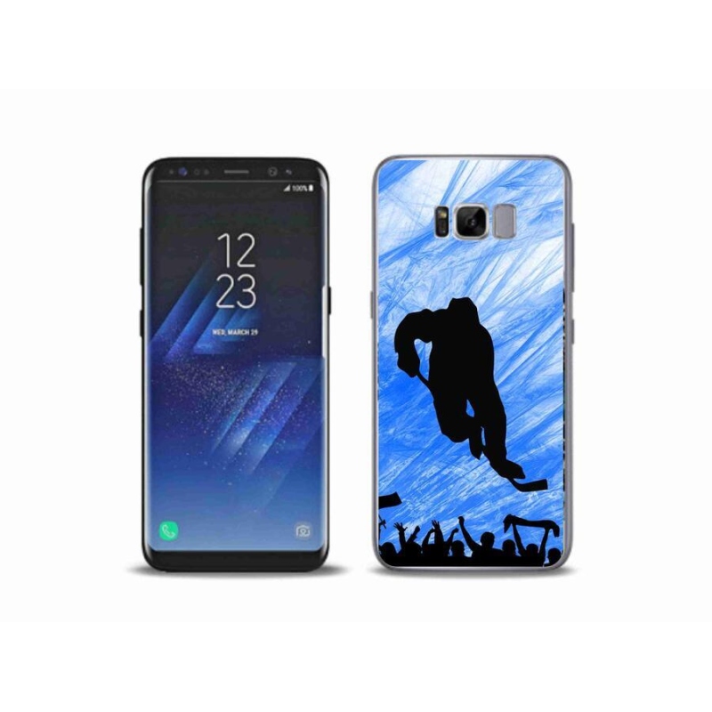 Gelový kryt mmCase na mobil Samsung Galaxy S8 Plus - hokejový hráč