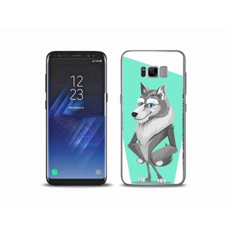 Gelový kryt mmCase na mobil Samsung Galaxy S8 Plus - kreslený vlk