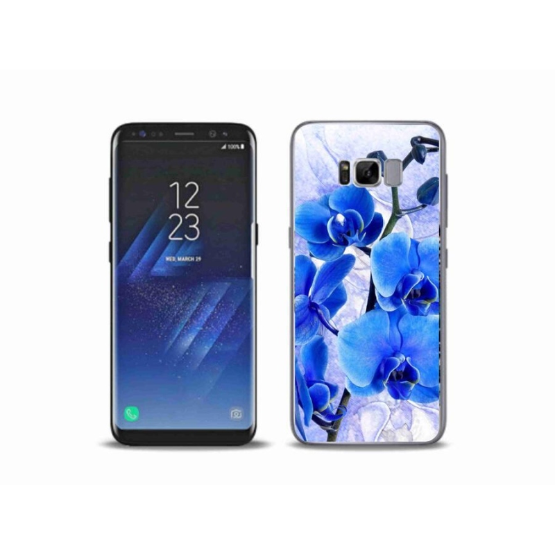 Gelový kryt mmCase na mobil Samsung Galaxy S8 Plus - modré květy