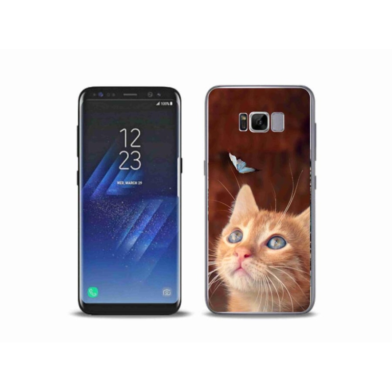 Gelový kryt mmCase na mobil Samsung Galaxy S8 Plus - motýl a kotě