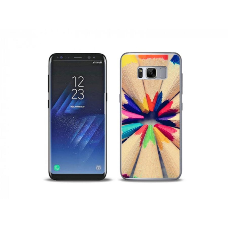 Gelový kryt mmCase na mobil Samsung Galaxy S8 Plus - pastelky