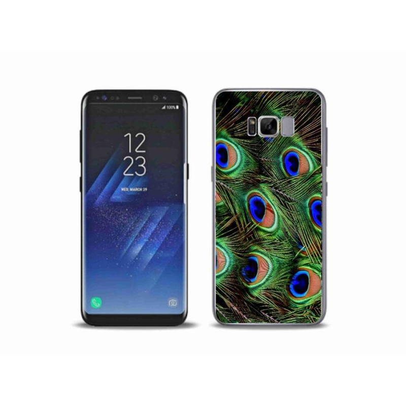 Gelový kryt mmCase na mobil Samsung Galaxy S8 Plus - paví peří