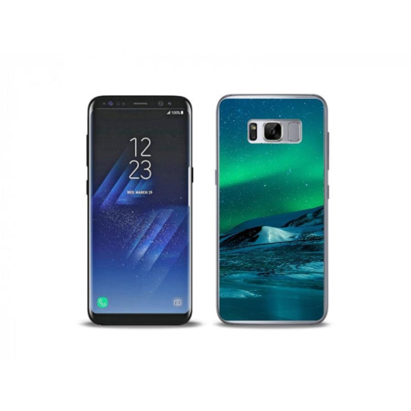 Gelový kryt mmCase na mobil Samsung Galaxy S8 Plus - polární záře