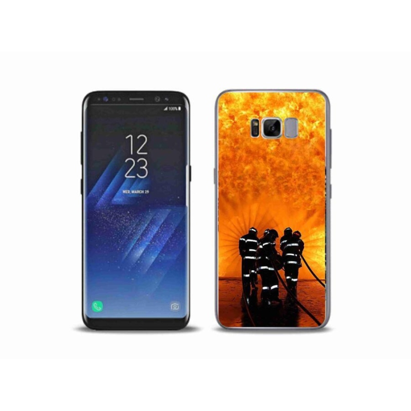 Gelový kryt mmCase na mobil Samsung Galaxy S8 Plus - požár