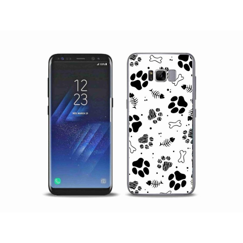 Gelový kryt mmCase na mobil Samsung Galaxy S8 Plus - psí tlapky 1
