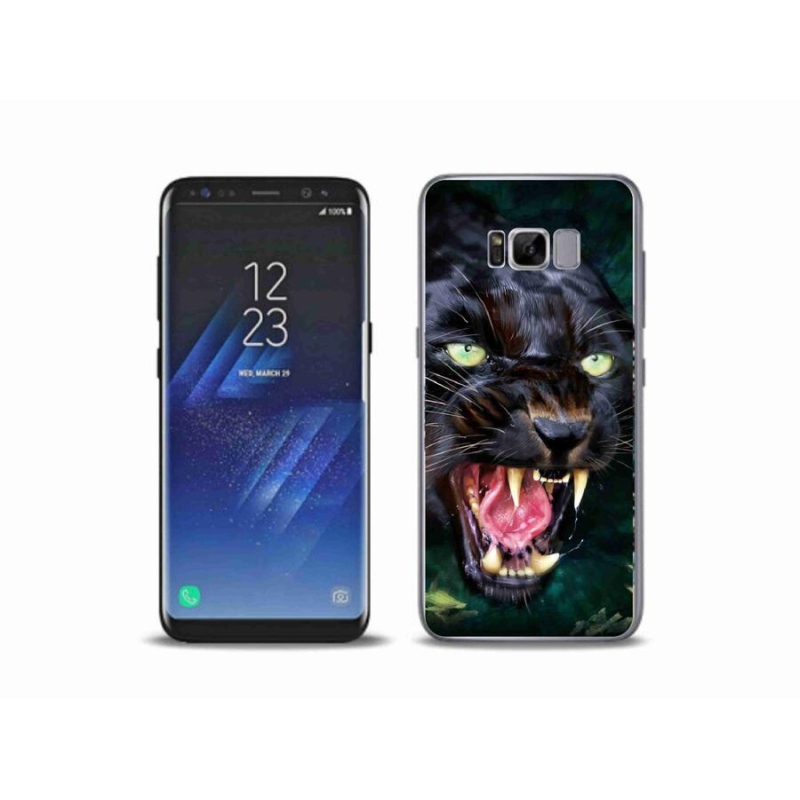 Gelový kryt mmCase na mobil Samsung Galaxy S8 Plus - rozzuřený černý panter