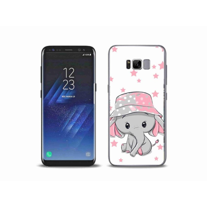 Gelový kryt mmCase na mobil Samsung Galaxy S8 Plus - růžový slon