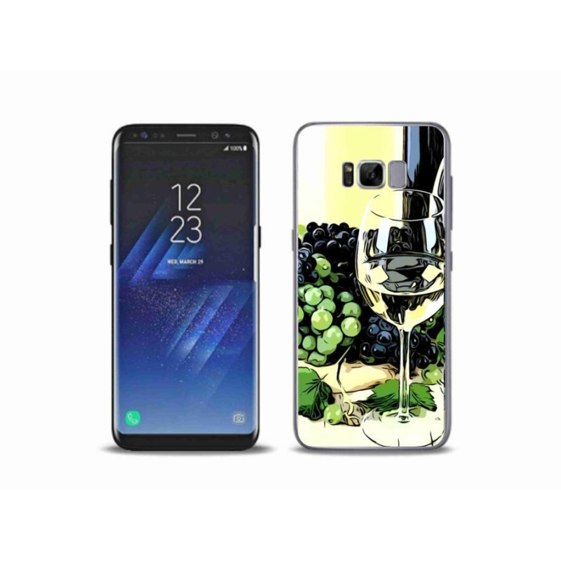 Gelový kryt mmCase na mobil Samsung Galaxy S8 Plus - sklenka vína