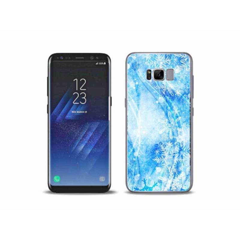 Gelový kryt mmCase na mobil Samsung Galaxy S8 Plus - sněhové vločky