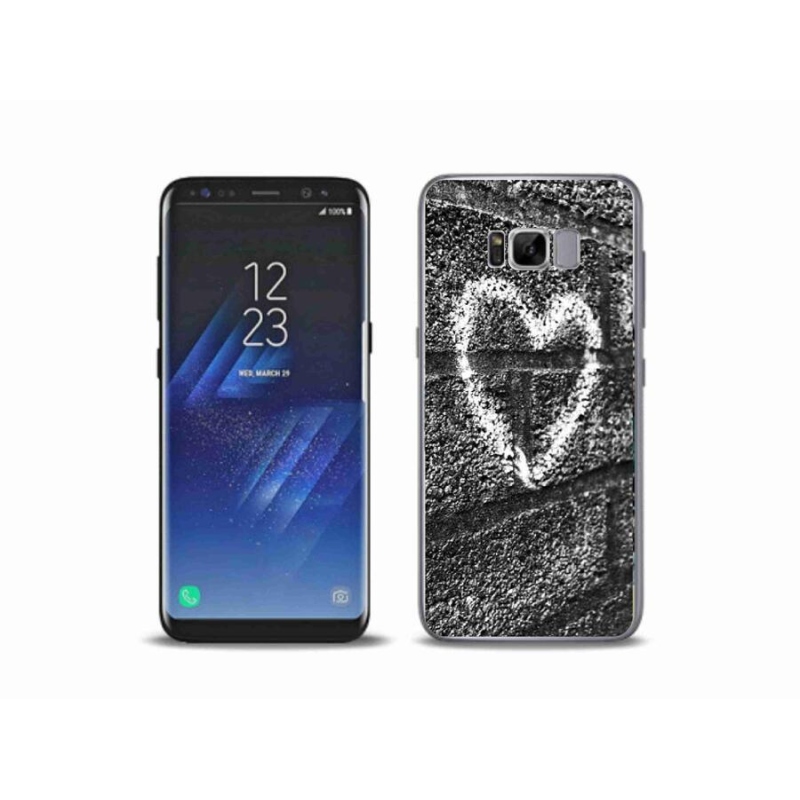 Gelový kryt mmCase na mobil Samsung Galaxy S8 Plus - srdce na zdi