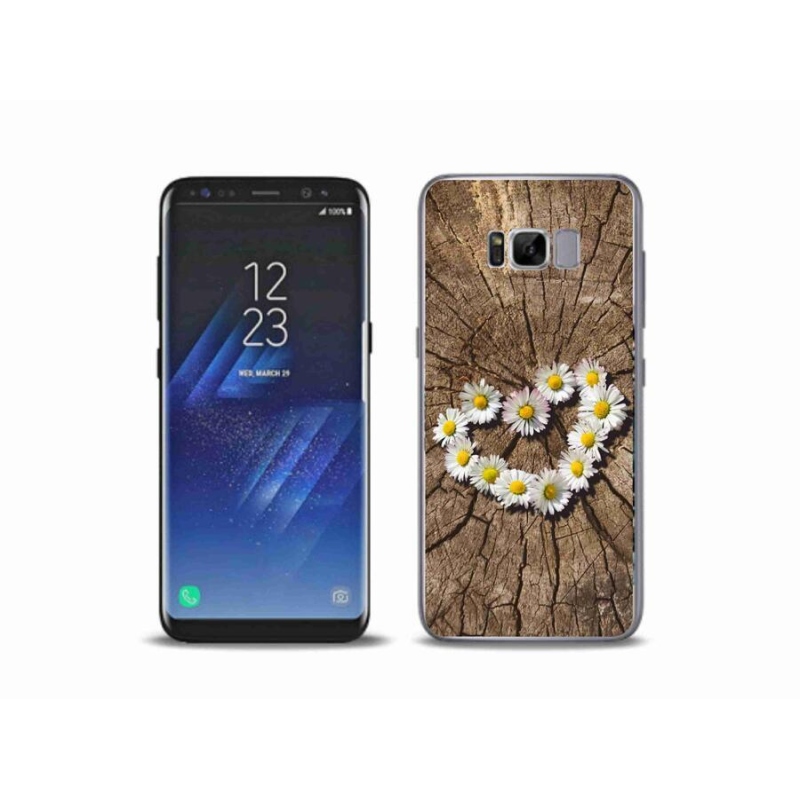 Gelový kryt mmCase na mobil Samsung Galaxy S8 Plus - srdce z kopretin