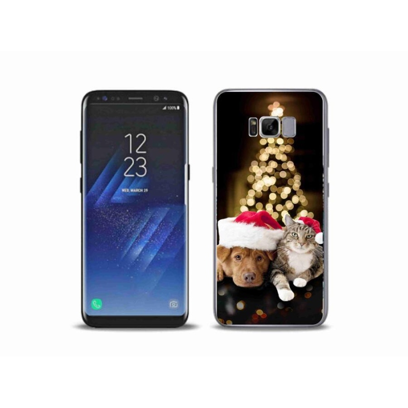Gelový kryt mmCase na mobil Samsung Galaxy S8 Plus - vánoční pes a kočka