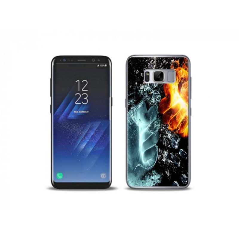 Gelový kryt mmCase na mobil Samsung Galaxy S8 Plus - voda a oheň