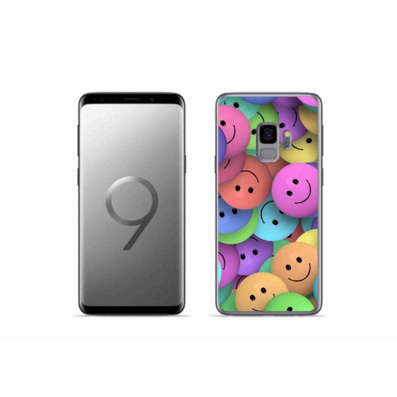 Gelový kryt mmCase na mobil Samsung Galaxy S9 - barevní smajlíci