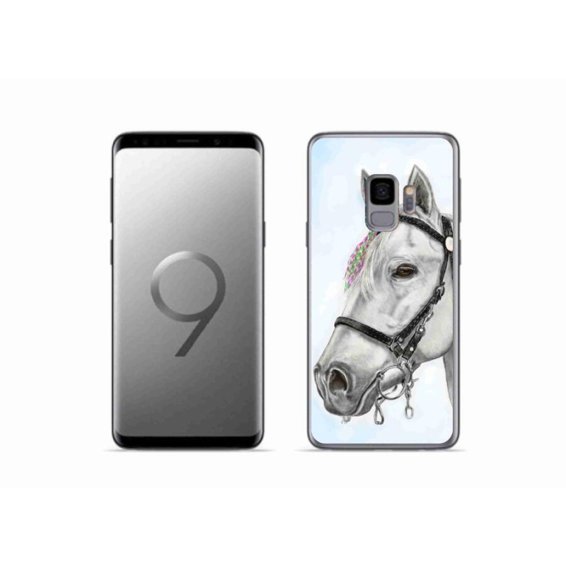 Gelový kryt mmCase na mobil Samsung Galaxy S9 - bílý kůň 1