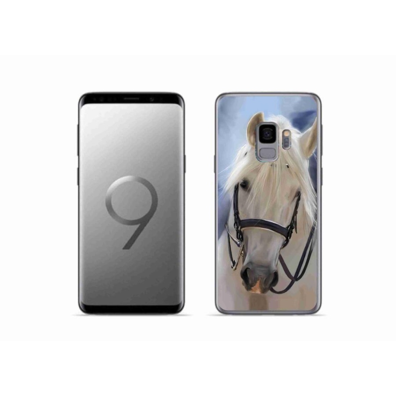 Gelový kryt mmCase na mobil Samsung Galaxy S9 - bílý kůň