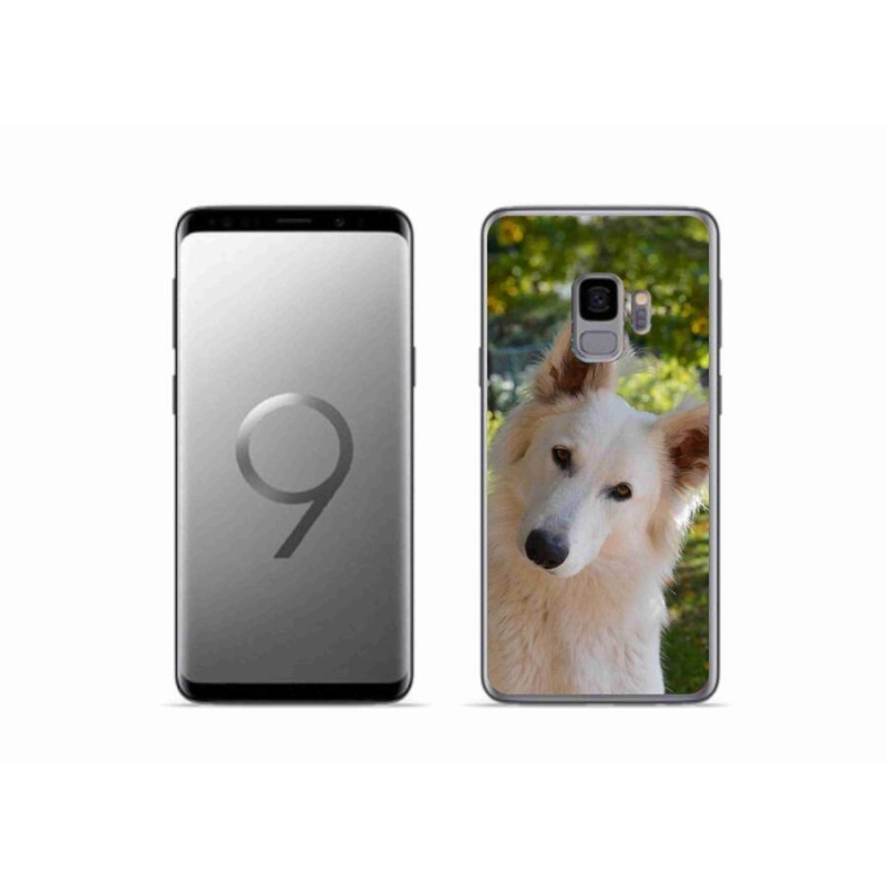 Gelový kryt mmCase na mobil Samsung Galaxy S9 - bílý švýcarský ovčák 1