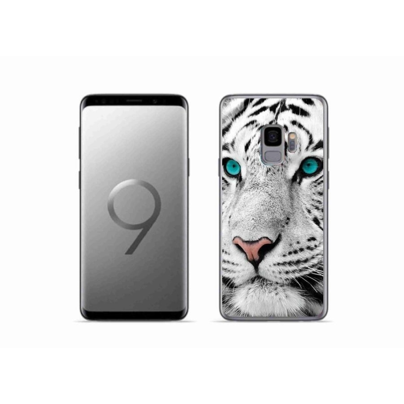 Gelový kryt mmCase na mobil Samsung Galaxy S9 - bílý tygr
