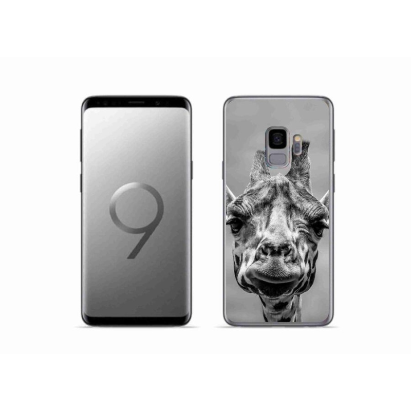 Gelový kryt mmCase na mobil Samsung Galaxy S9 - černobílá žirafa