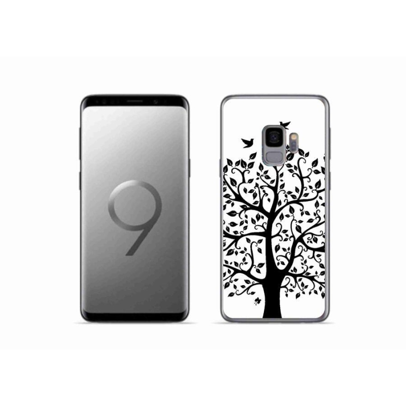Gelový kryt mmCase na mobil Samsung Galaxy S9 - černobílý strom