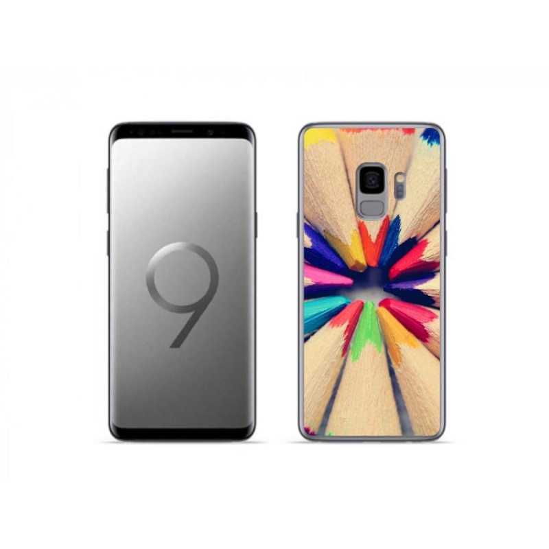 Gelový kryt mmCase na mobil Samsung Galaxy S9 - pastelky