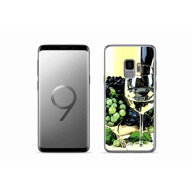 Gelový kryt mmCase na mobil Samsung Galaxy S9 - sklenka vína