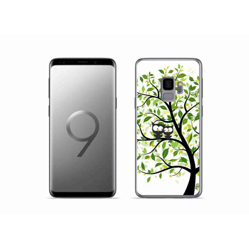Gelový kryt mmCase na mobil Samsung Galaxy S9 - sovičky na stromě
