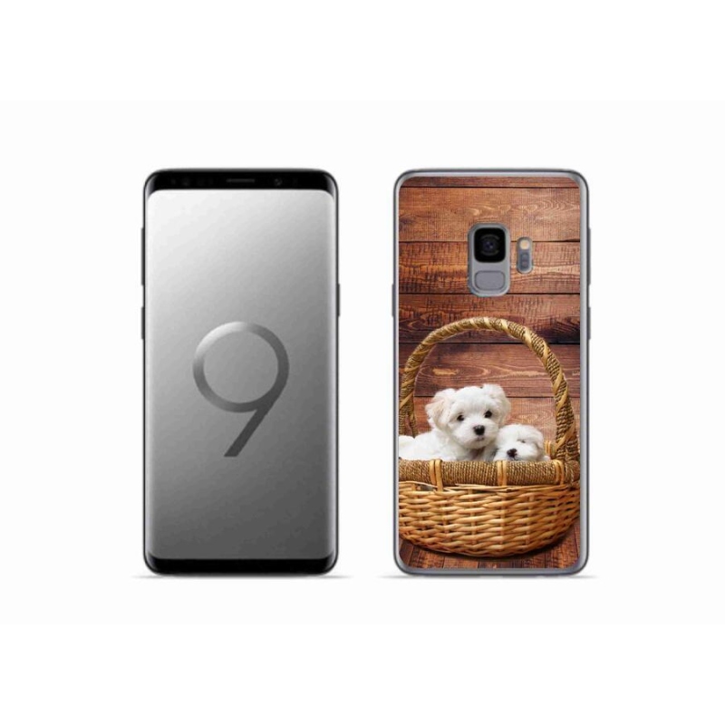 Gelový kryt mmCase na mobil Samsung Galaxy S9 - štěňátka