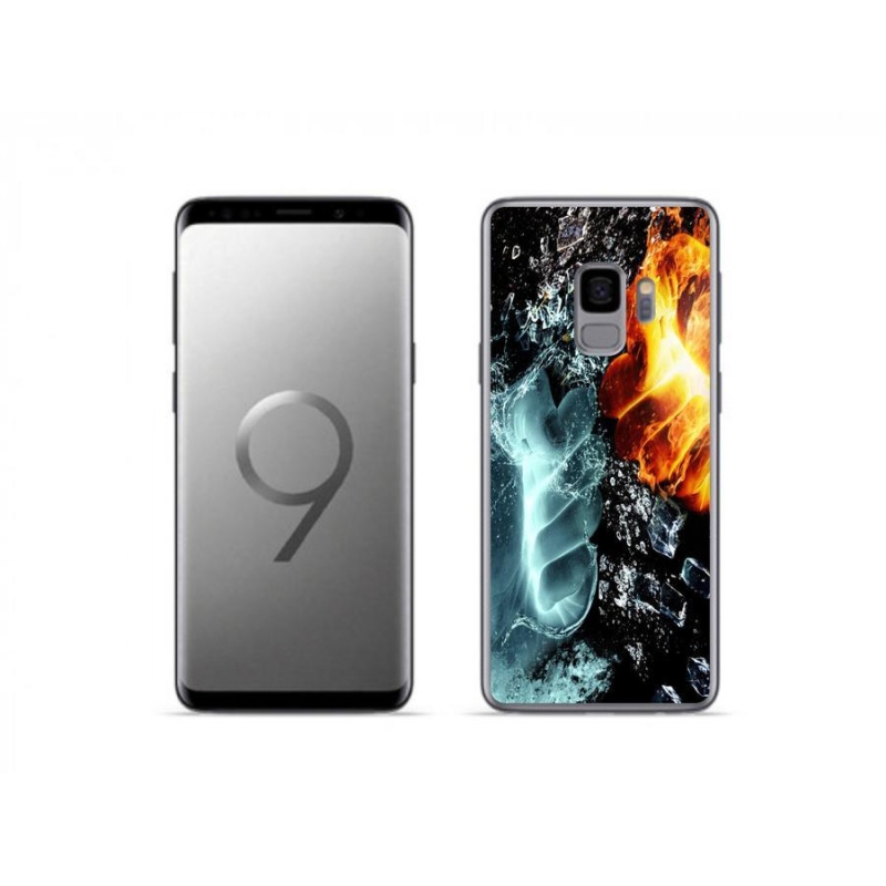Gelový kryt mmCase na mobil Samsung Galaxy S9 - voda a oheň