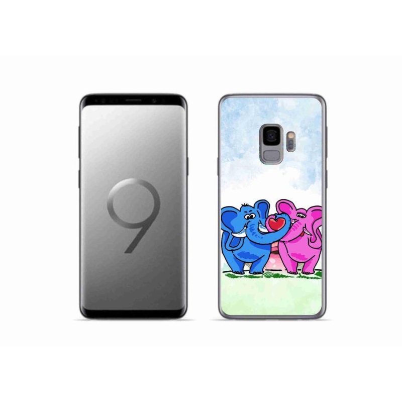 Gelový kryt mmCase na mobil Samsung Galaxy S9 - zamilovaní sloni
