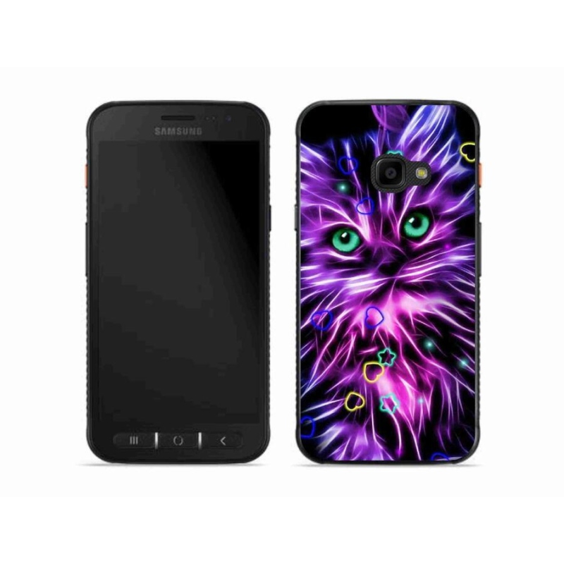 Gelový kryt mmCase na mobil Samsung Galaxy Xcover 4S - abstraktní kočka