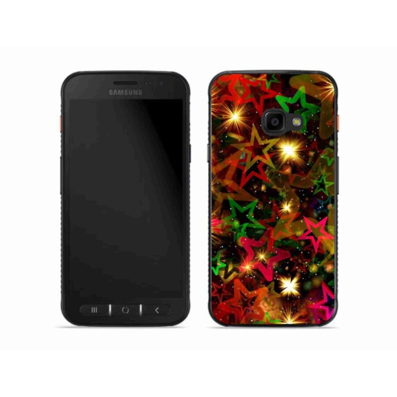 Gelový kryt mmCase na mobil Samsung Galaxy Xcover 4S - barevné hvězdičky
