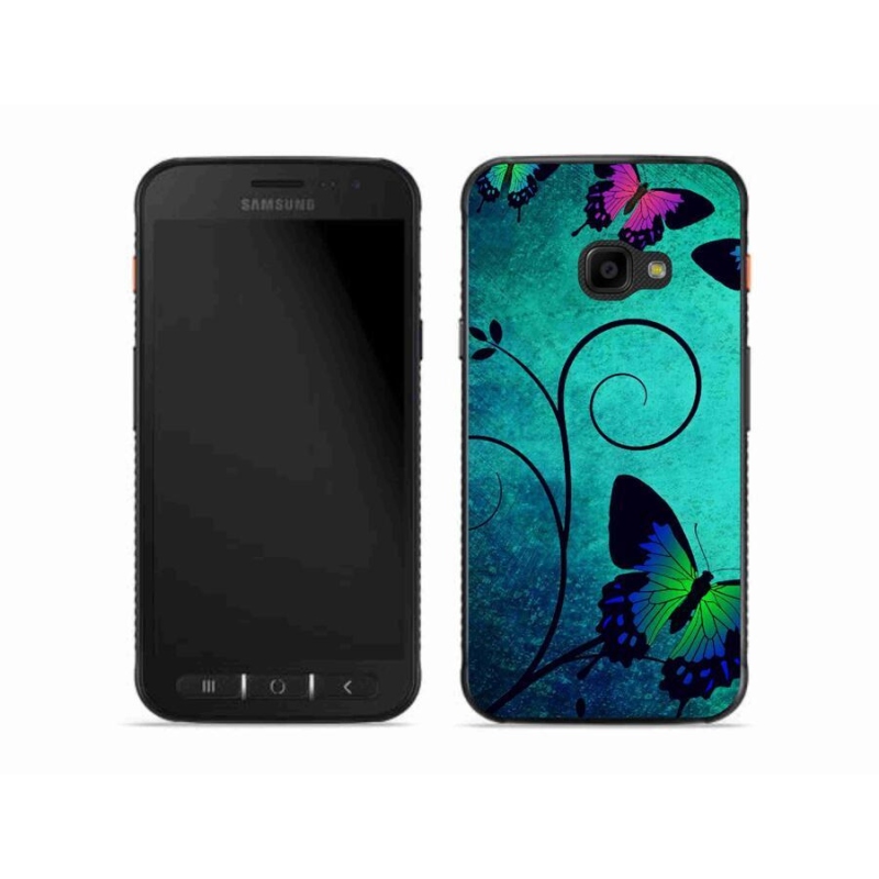 Gelový kryt mmCase na mobil Samsung Galaxy Xcover 4S - barevní motýli