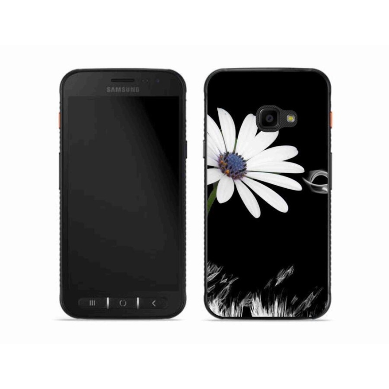 Gelový kryt mmCase na mobil Samsung Galaxy Xcover 4S - bílá květina