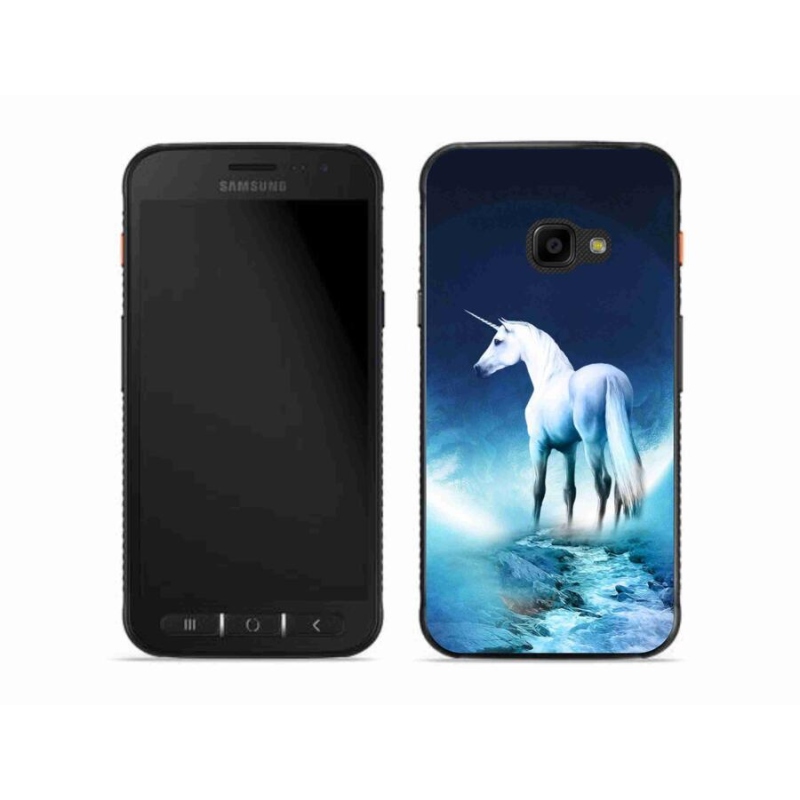 Gelový kryt mmCase na mobil Samsung Galaxy Xcover 4S - bílý jednorožec