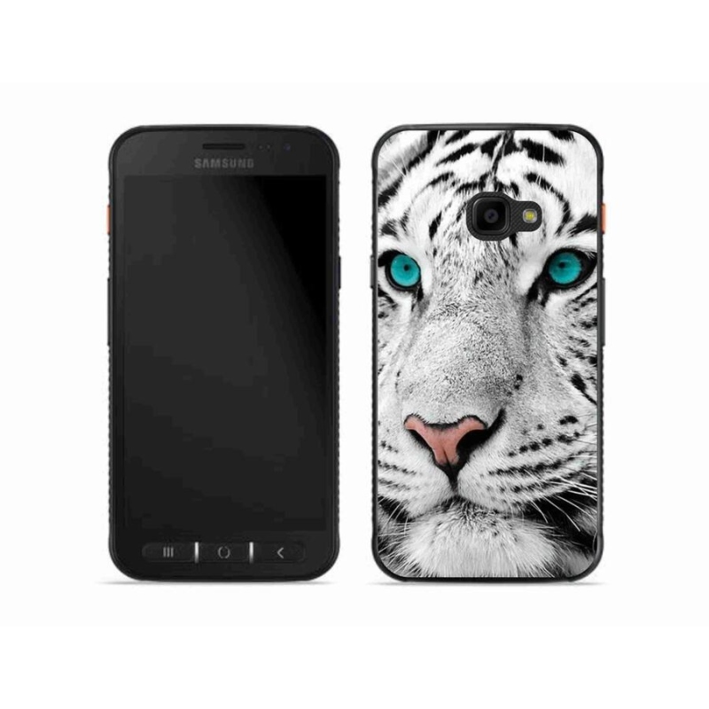 Gelový kryt mmCase na mobil Samsung Galaxy Xcover 4S - bílý tygr