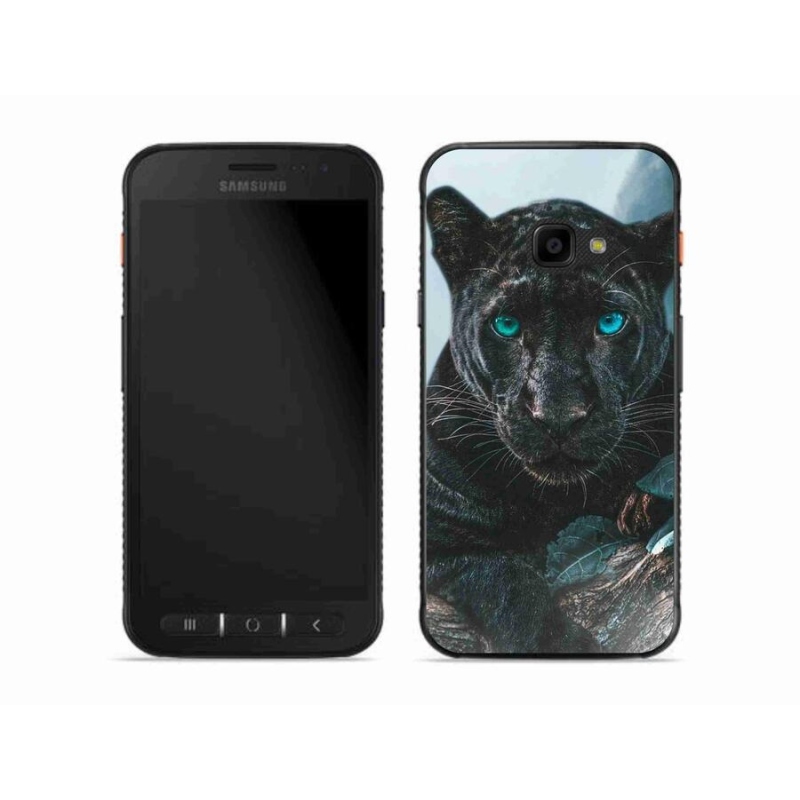 Gelový kryt mmCase na mobil Samsung Galaxy Xcover 4S - černý panter