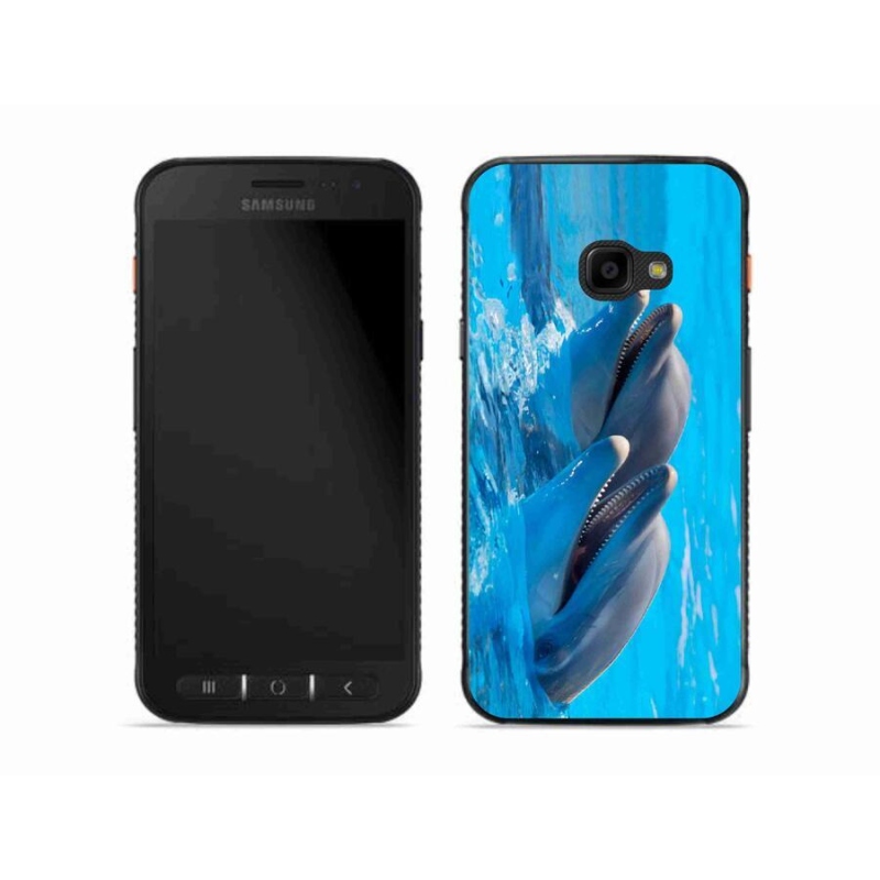 Gelový kryt mmCase na mobil Samsung Galaxy Xcover 4S - delfíni