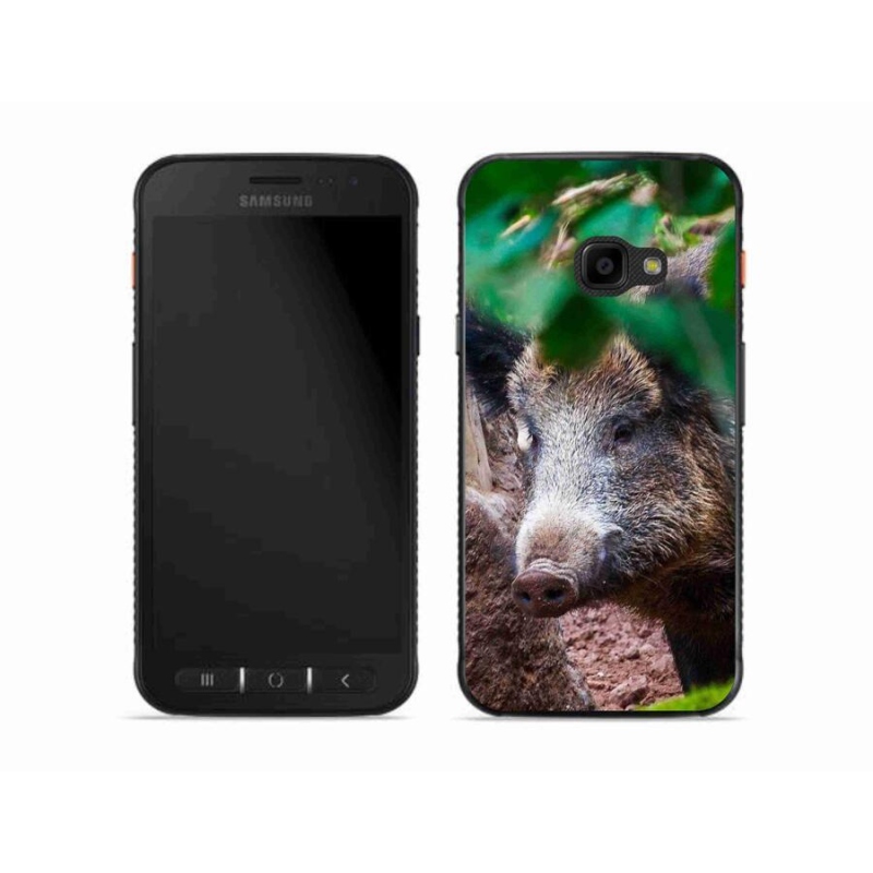 Gelový kryt mmCase na mobil Samsung Galaxy Xcover 4S - divoké prase