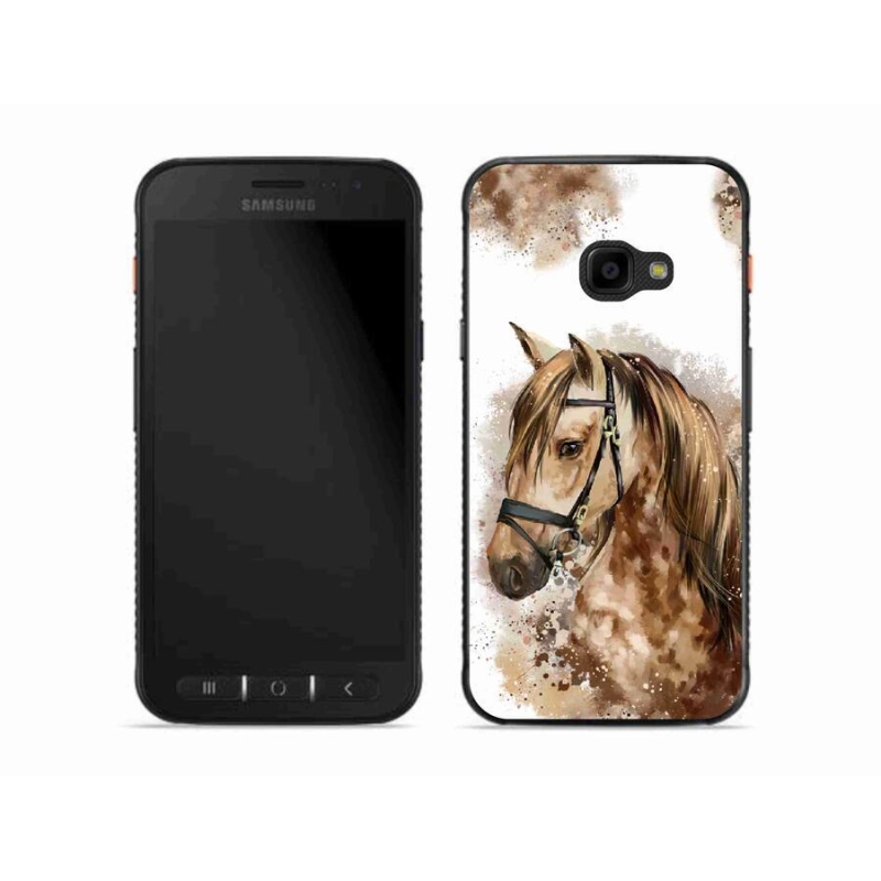 Gelový kryt mmCase na mobil Samsung Galaxy Xcover 4S - hnědý kreslený kůň