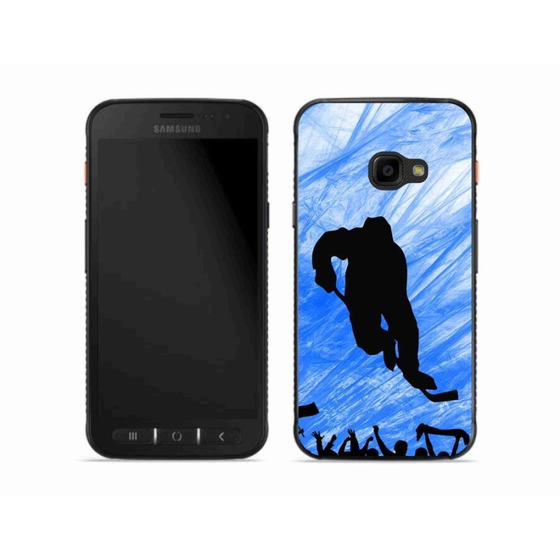 Gelový kryt mmCase na mobil Samsung Galaxy Xcover 4S - hokejový hráč