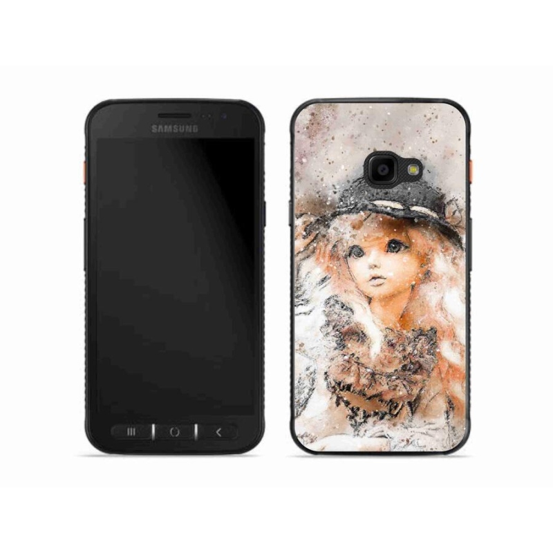 Gelový kryt mmCase na mobil Samsung Galaxy Xcover 4S - holčička s kloboukem