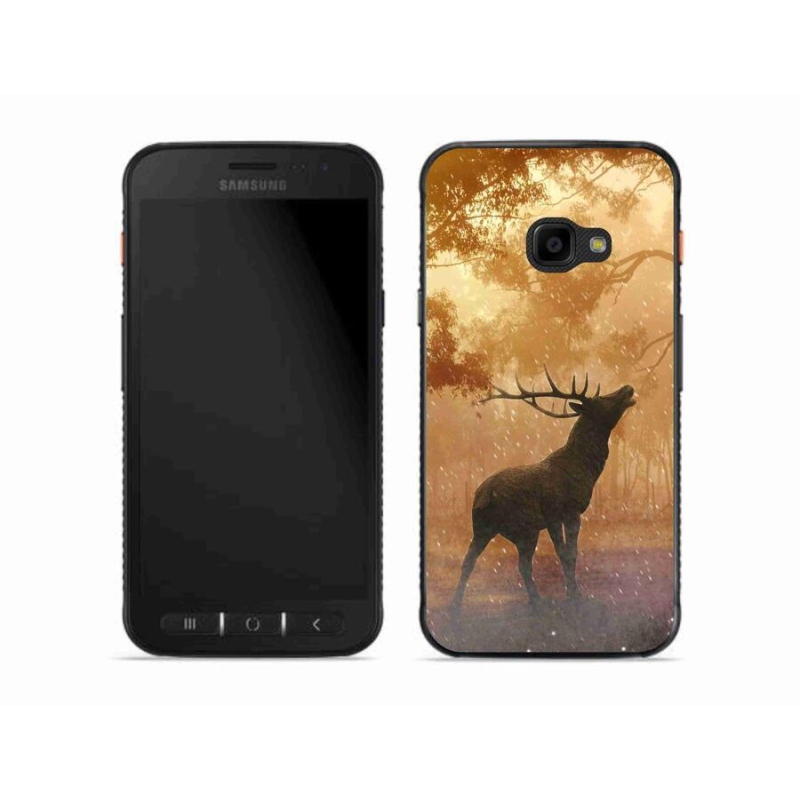 Gelový kryt mmCase na mobil Samsung Galaxy Xcover 4S - jelen v říji